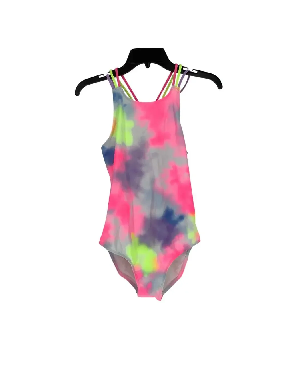 The Children's Place Girl's XXL Resort Neon Tie Dye One Piece Swimsuit J19-51